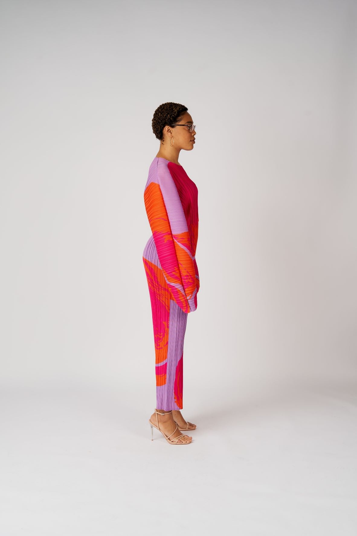 Aziza Plissé Maxi Dress