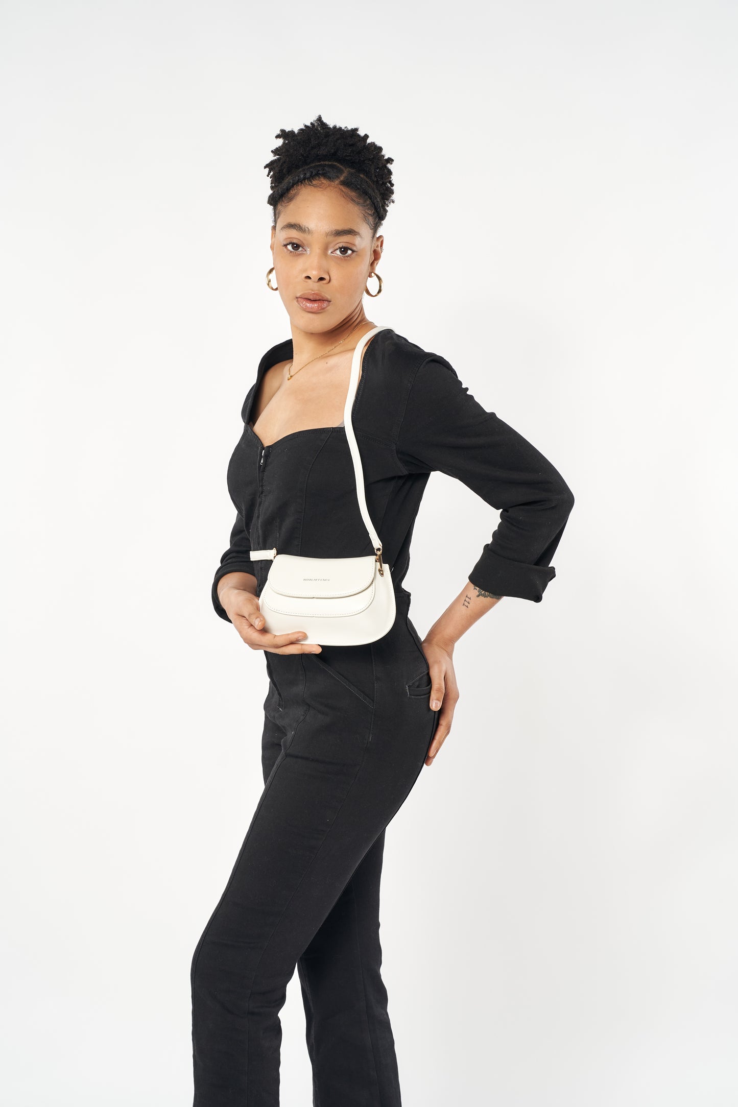 Liya Messenger Bag - White